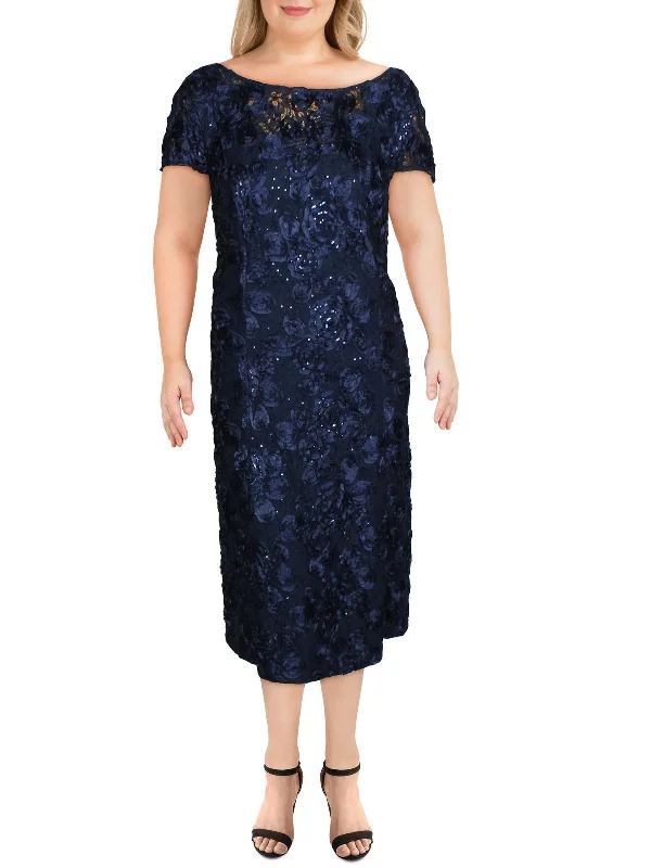 Huge Markdowns Plus Womens Lace Cocktail Cocktail Dress