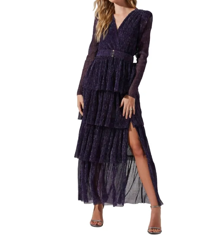 Chic Casual Wardrobe Essentials Danielle Dress In Purple Multi