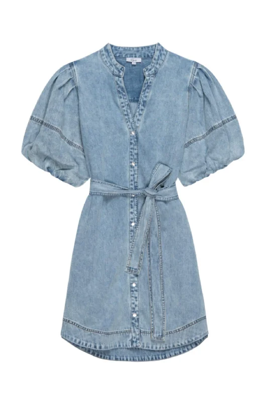 Charming Silhouette Kingsley Dress In Faded Indigo