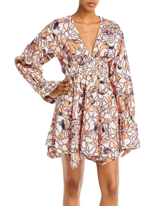 Don't Wait – Weekend Prices Won't Last Salina Womens Linen Above Knee Fit & Flare Dress