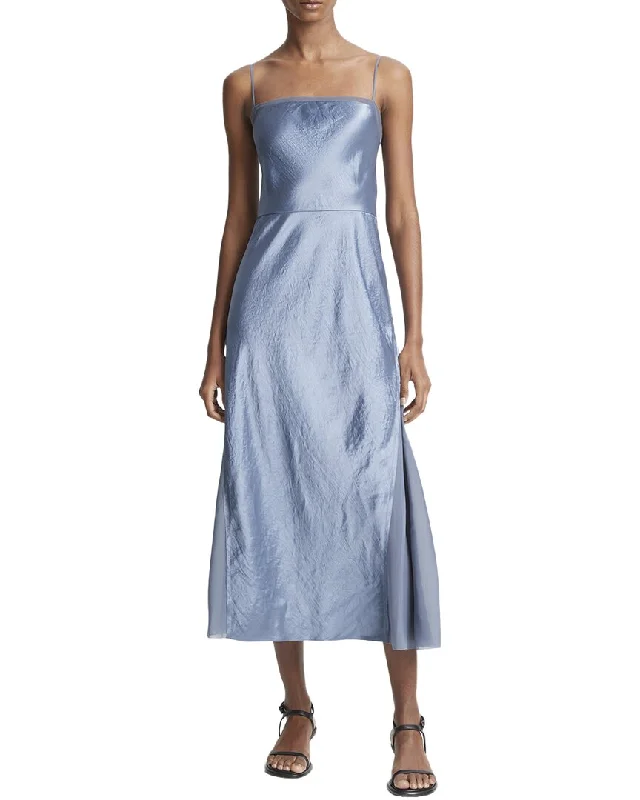 Discount Extravaganza Vince Sheer Paneled Slip Dress