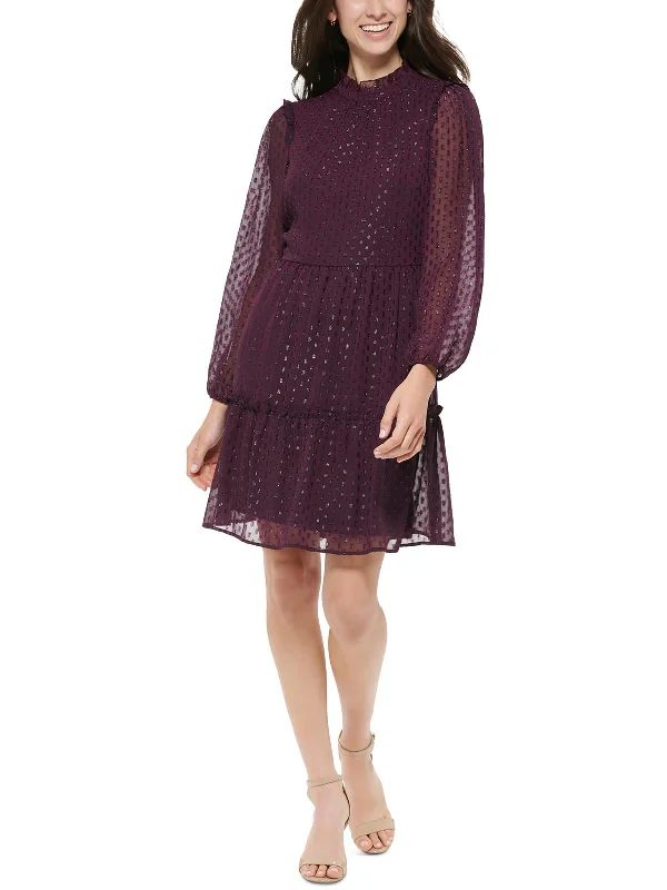 Upgrade Your Closet With Our Women's Clothing Deals Womens Glitter Knee Fit & Flare Dress