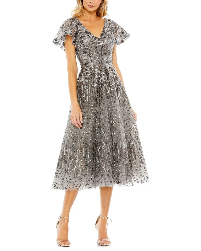 Limited - Edition Drops Mac Duggal Embellished Butterfly Fit and Flare Dress