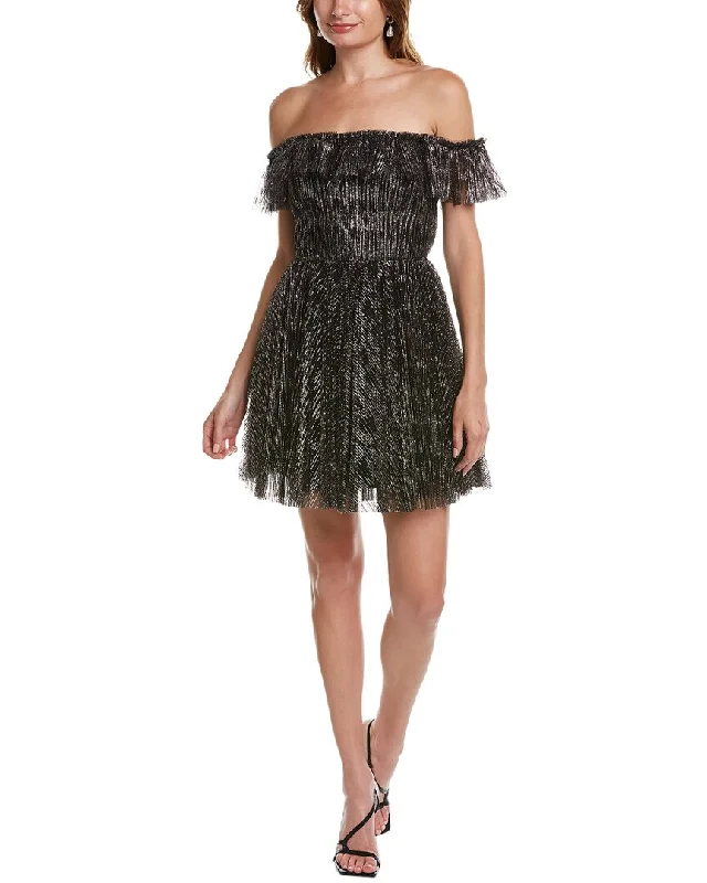 Luxury Women's Clothing ML Monique Lhuillier Off-The-Shoulder Cocktail Dress