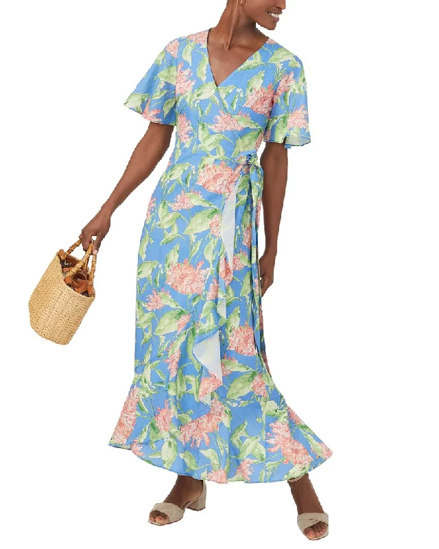 Limited Time Offer J.McLaughlin Peony Bloom Audette Linen-Blend Dress