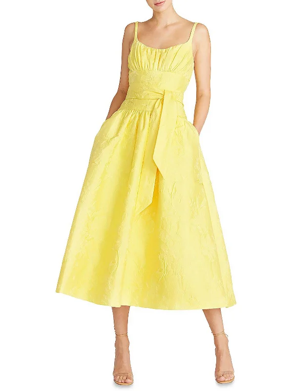 Great Prices On Feminine Styles Womens Textured Ruched Fit & Flare Dress