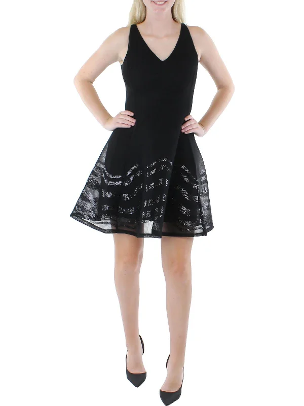 Trendy And Timeless Styles Now At Exclusive Discounts Womens Sequined Knee Fit & Flare Dress
