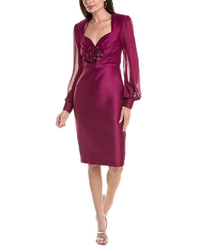 Stylish Looks Badgley Mischka Rose Sheath Cocktail Dress