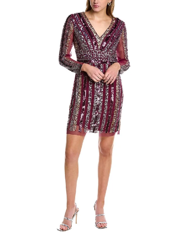 Classic Timeless Elegant Style Adrianna Papell Embellished Cocktail Dress