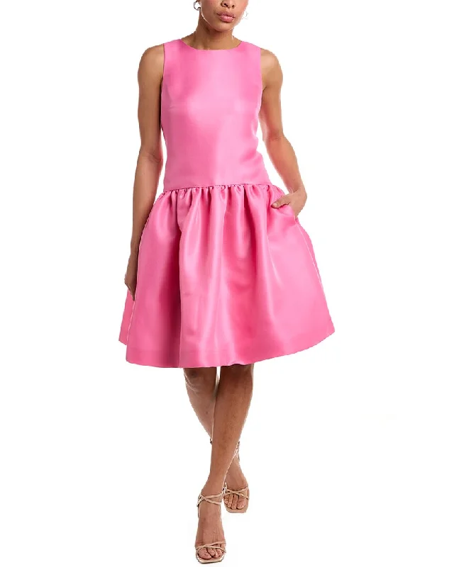 Sporty Streetwear Oscar de la Renta Silk Cocktail Dress