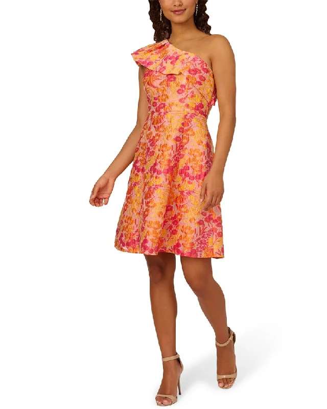 Huge Discounts On Your Favorites Adrianna Papell One Shoulder Jacquard Dress