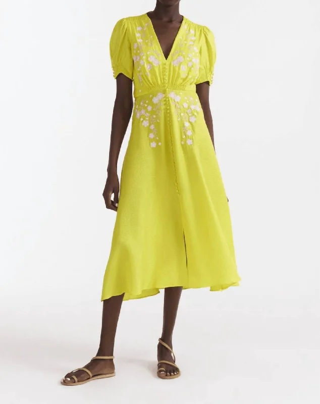 Big Savings On Minimalist Office Styles Lea Dress In Bright Lemon