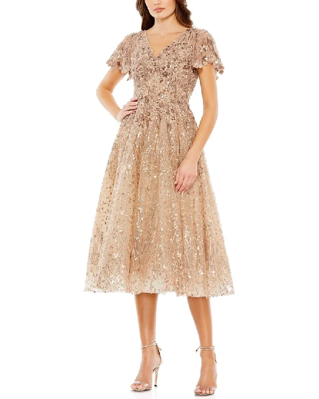Find Your Unique Flair Mac Duggal Embellished Butterfly Fit and Flare Dress
