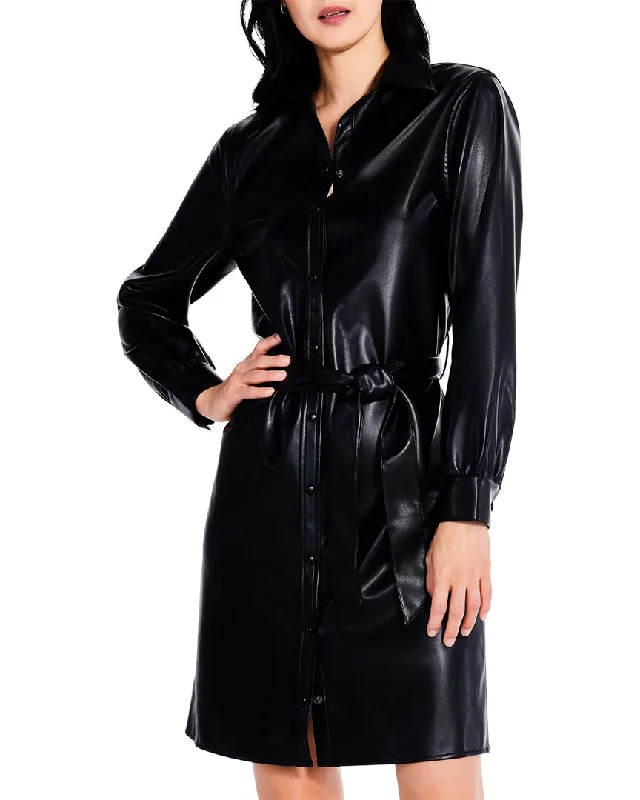 Elegant Fashion NIC+ZOE Faux Leather Trench Dress