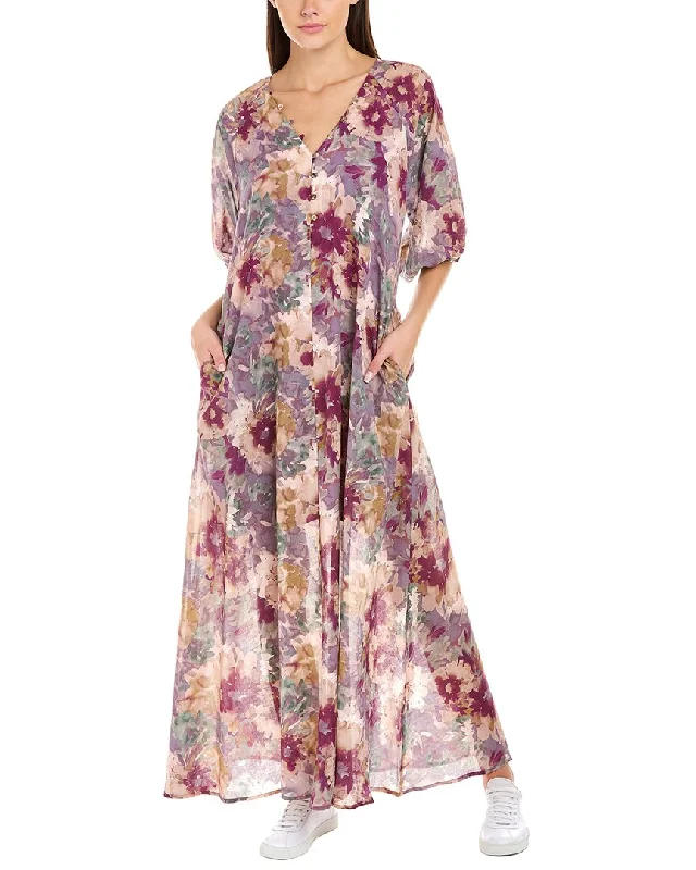 Women's Seasonal Attire Calme by Johnny Was Buttoned Raglan Dress
