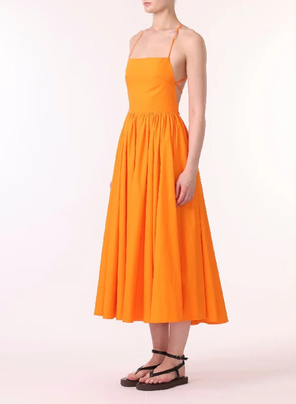 Women's Elegant Formal Outfit Dress W/ Back Criss Cross Detail