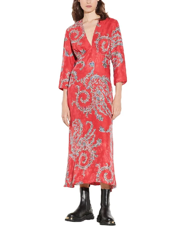 New Season Fashion Preview Sandro Silk-Blend Dress