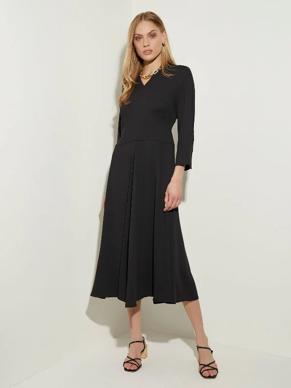 Mega Sale Structured Waist Crepe de Chine Dress
