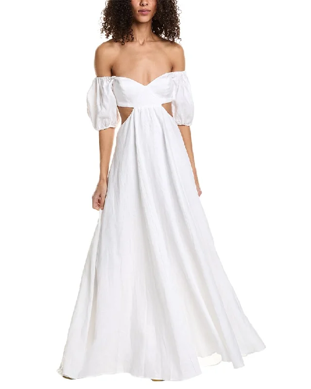 Fashion Frontiers STAUD Coliseum Linen Dress