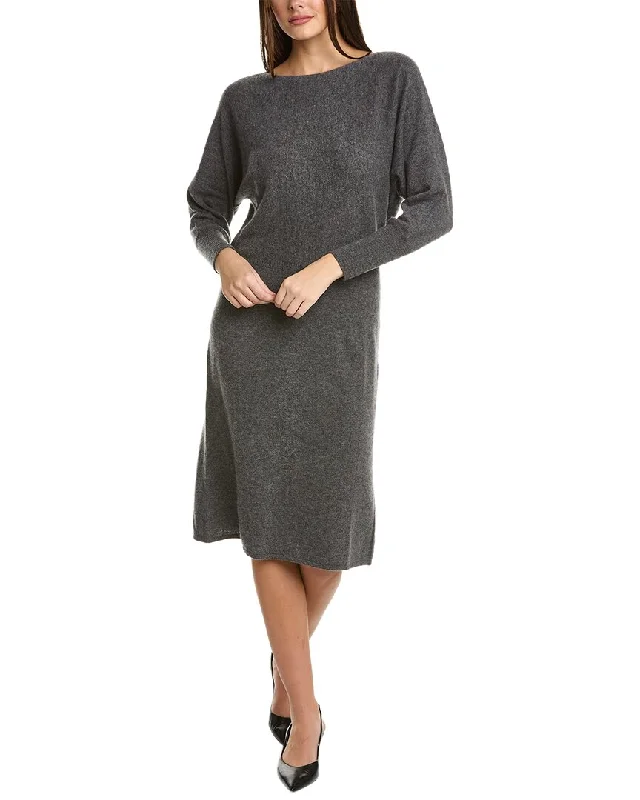 Chic Casual Style sofiacashmere Off-the-Shoulder Cashmere Dress