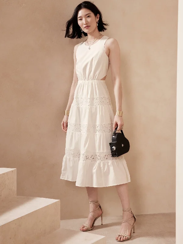 Comfortable Women's Clothing Lace Trim Dress