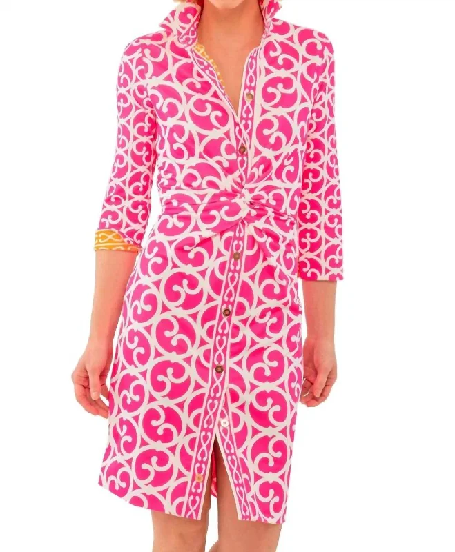 Trendy Online Boutiques Twist & Shout Dress - Heavens Gate In Pink