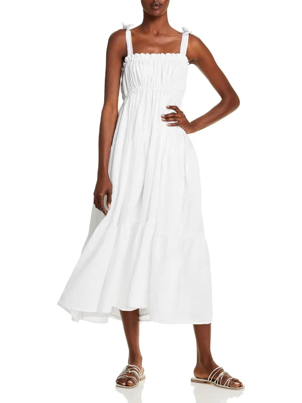 Women's Trendy Casual Clothes Bellamy Womens Linen Calf Sundress