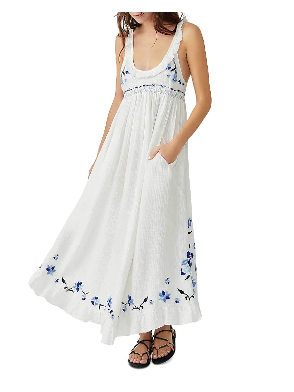 Stay Ahead In Style Magda Womens Gauze Long Sundress