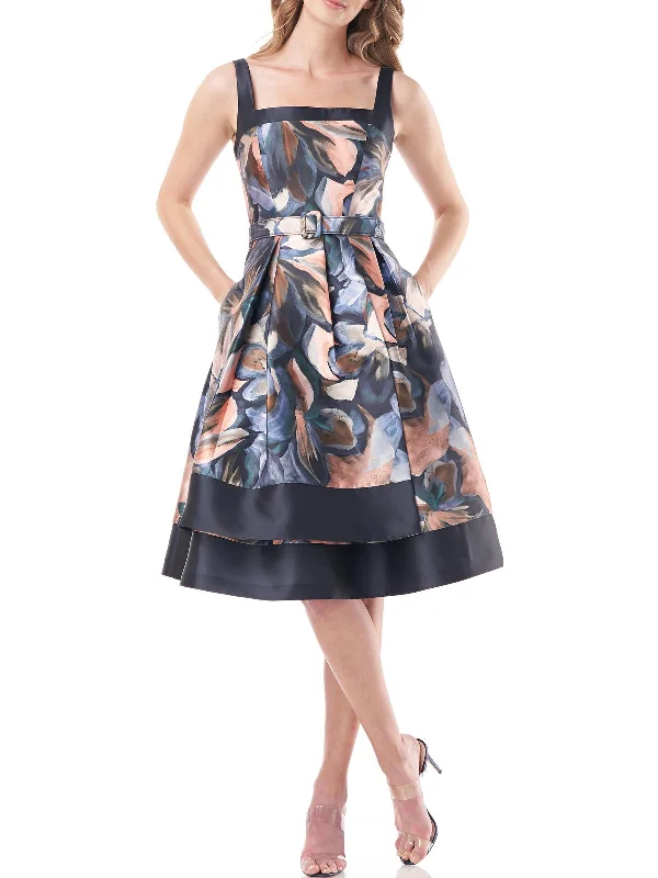 Unique Women's Fashion Pieces Womens Cocktail Knee Fit & Flare Dress