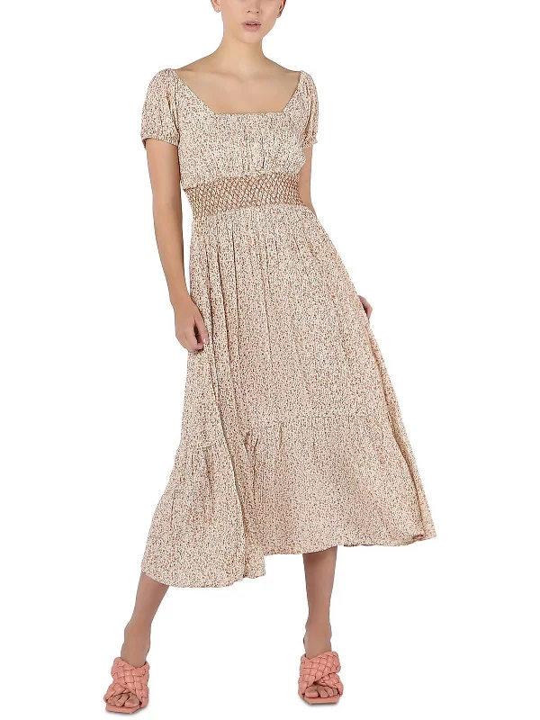 Evening Elegance Womens Floral Long Sundress