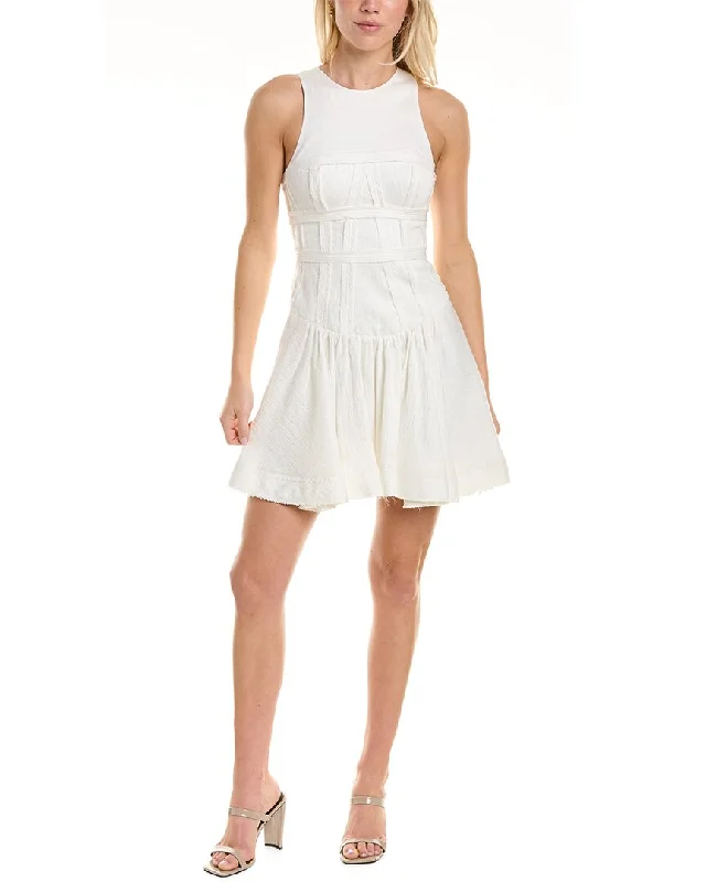 Exclusive Discount Aje Tidal Linen-Blend Skater Dress