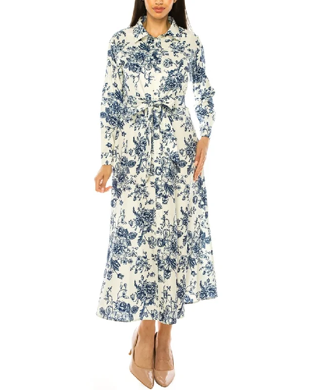 Wardrobe Essentials YAL New York Floral Belted Dress