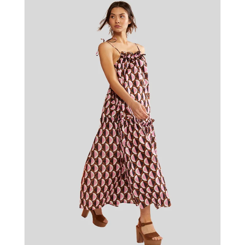 Budget Saver TIES COTTON VOILE TIER DRESS