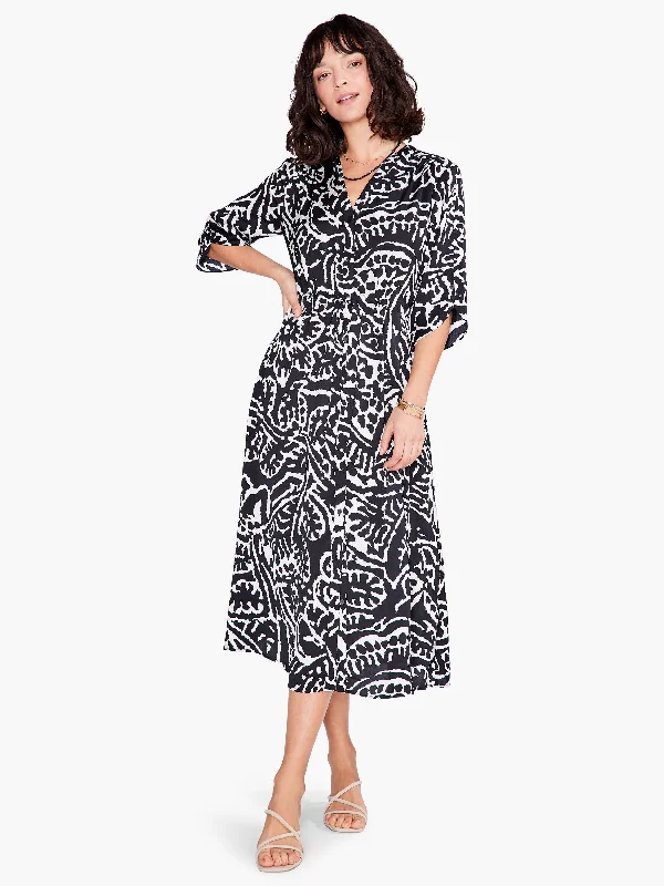 Women's Seasonal Garments Onyx Stamp Dress