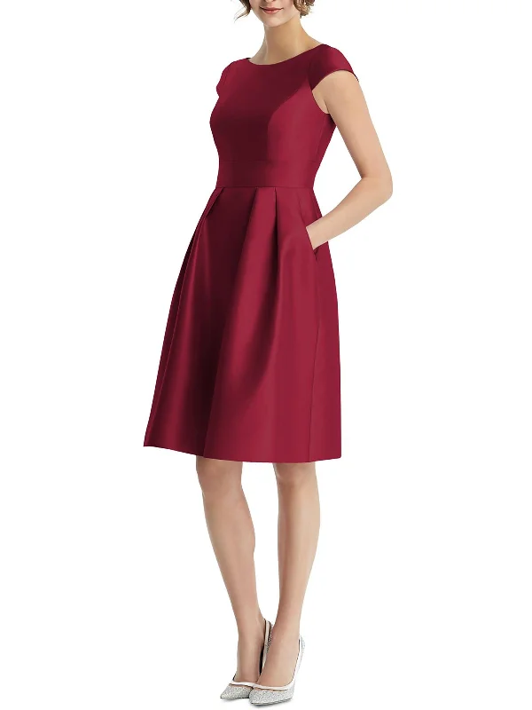 Mega Sales Womens Cap Sleeve Short Fit & Flare Dress