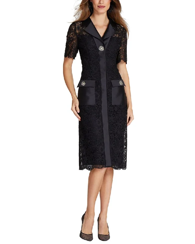 Luxury Style Teri Jon by Rickie Freeman Special Occasion Silk-Blend Embellished Dress Luxury Style Teri Jon by Rickie Freeman Special Occasion Silk-Blend Embellished Dress