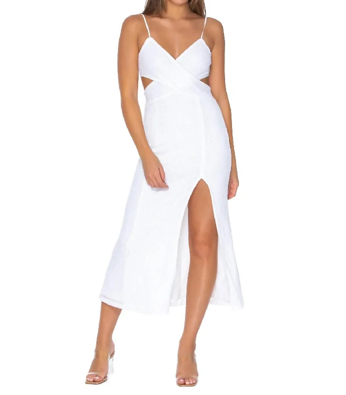 Affordable Women's Clothing Online Harmonie Dress In White Sequin