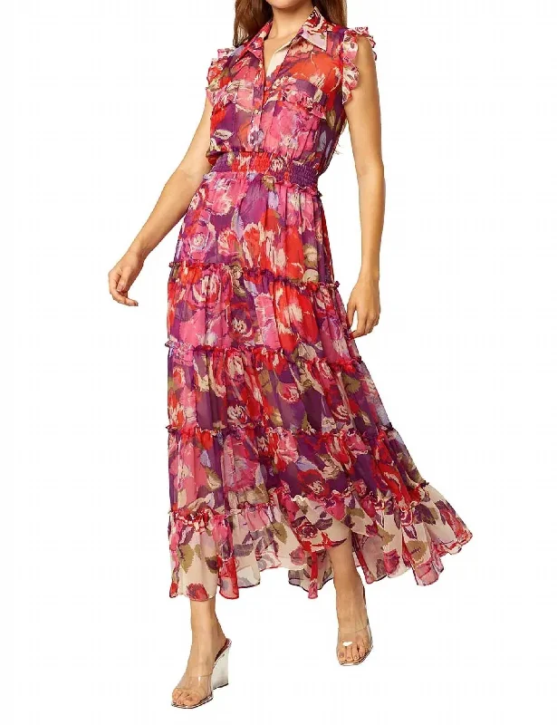 Pastel Styles Trina Dress in Coming Up Roses Mix