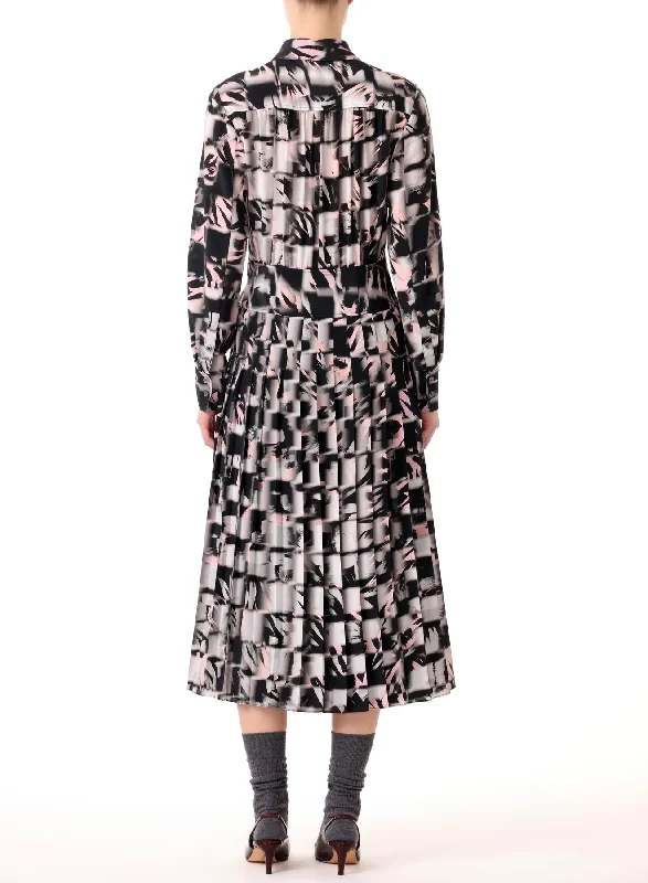 Weekend Exclusive Silk Ls Long Pleated Dresss