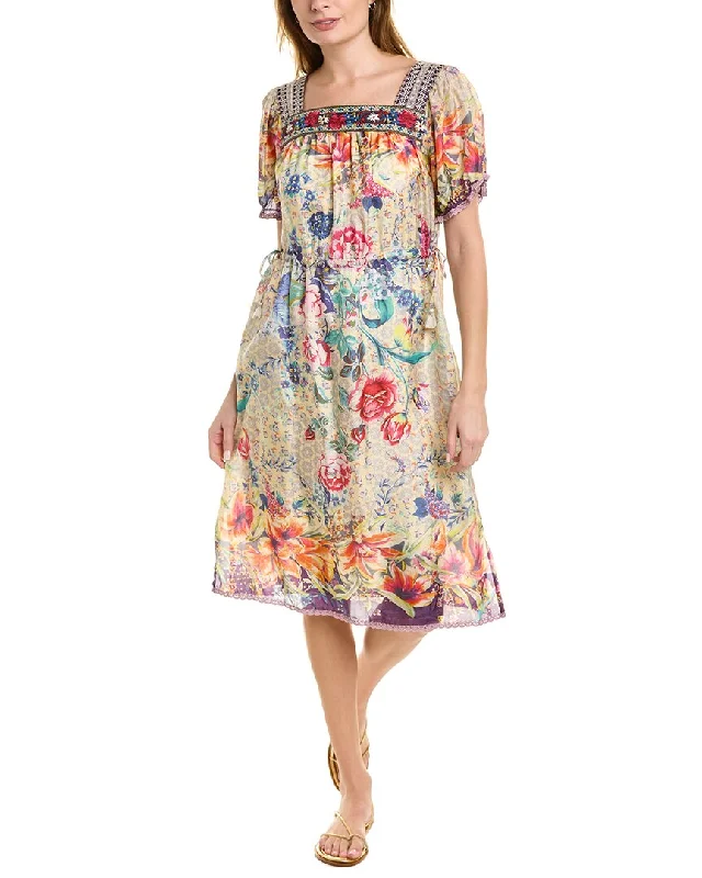 Cutting Edge Fashion Johnny Was Topiary Rumi Silk Dress