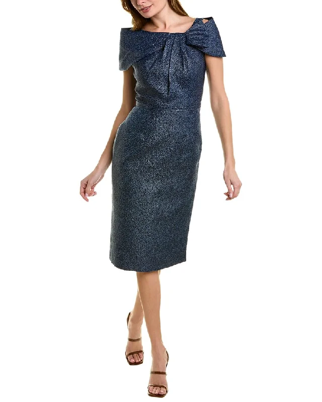 Spring Fashion Teri Jon by Rickie Freeman Jacquard Cocktail Dress