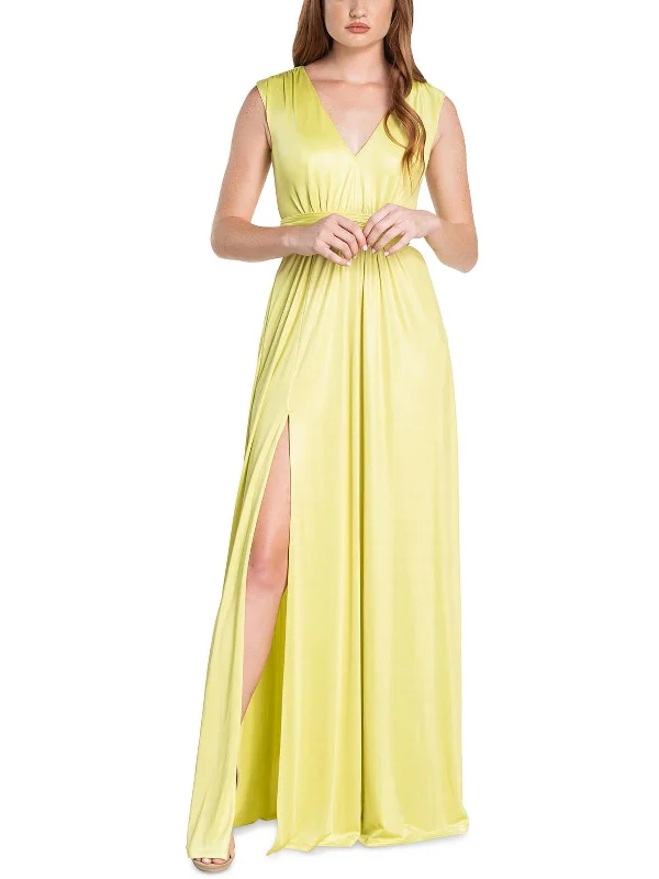 Shop Your Favorites Before They're Gone Krista Womens Belted Plunging Fit & Flare Dress