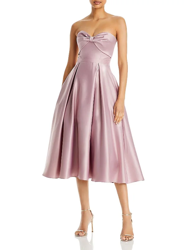 New Season Fashion Preview Womens Bow Polyester Fit & Flare Dress