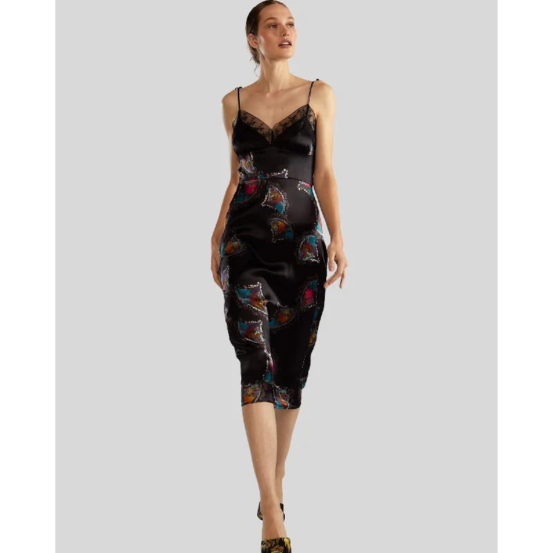Romantic Date - Night Ensemble SILK LACE SLIP DRESS