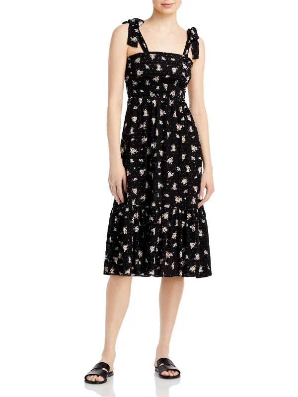 Additional Time-Limited Offers Womens Floral Print Tiered Sundress