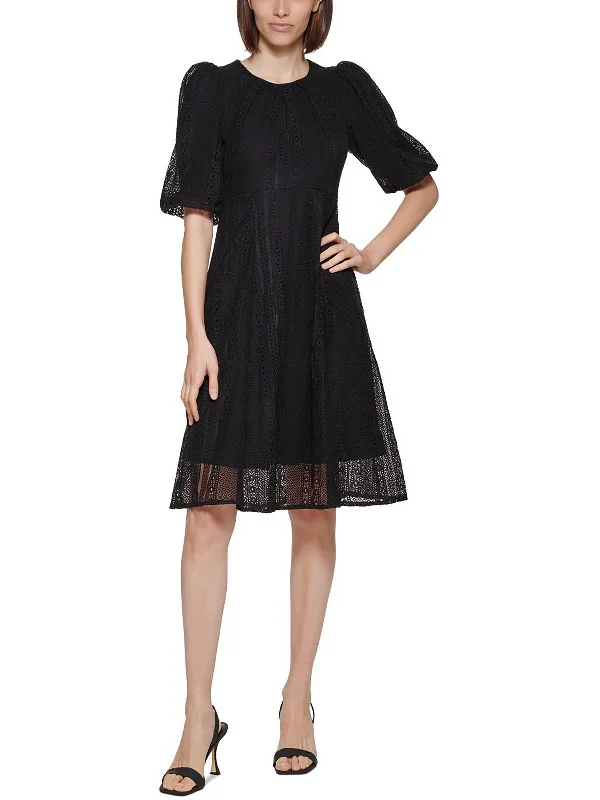 Trend Forward Threads For Her Womens Lace Knee Fit & Flare Dress