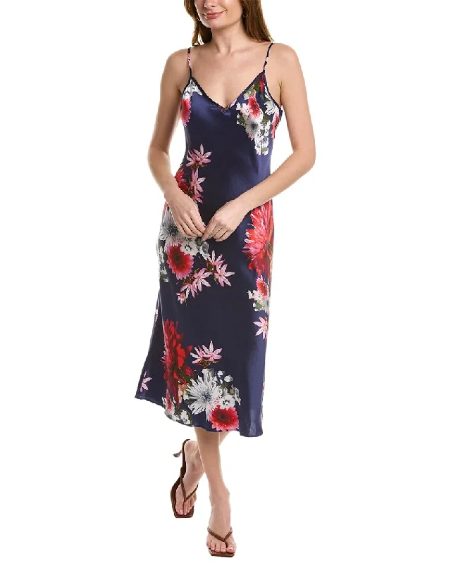 Flowing Silhouette Johnny Was Aster Slip Silk Dress