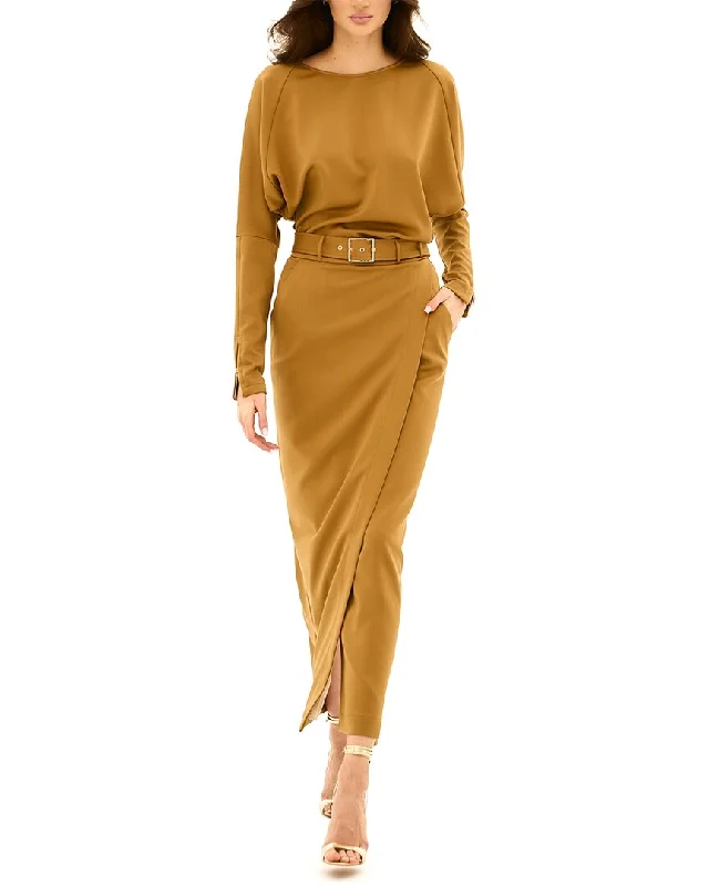Women's High-Fashion Garments BGL Wool-Blend Dress