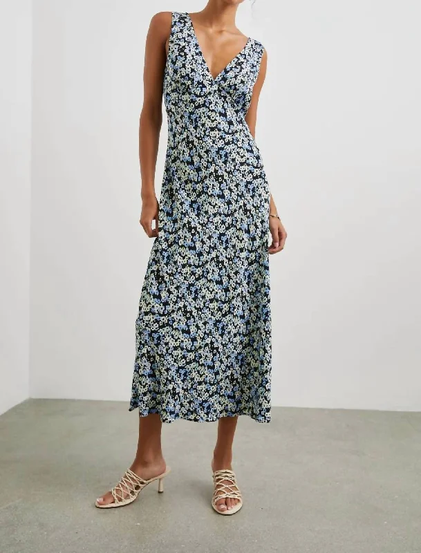 End Of Month Blowout Audrina Dress In Blue