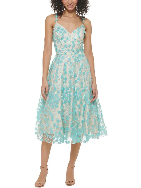 Limited-Time Weekend Offers Womens V-Neck Knee-Length Fit & Flare Dress